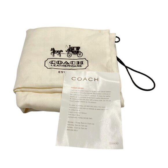 Coach Leather Handbag Logo Plate Charm Black - Picture 10 of 10